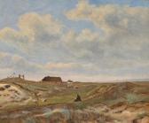 MOLLER JENS PETER 1783-1854,A painter in the dunes at Harboøre, Jutland,Bruun Rasmussen 2023-06-14