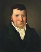 MOLLER Johan Frederik,A portrait of a gentleman in a green jacket,1832,Bruun Rasmussen 2018-03-12