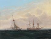MOLLER Thorvald C. Benjamin,Sailing ships in the English Channel,1873,Bruun Rasmussen 2017-07-03