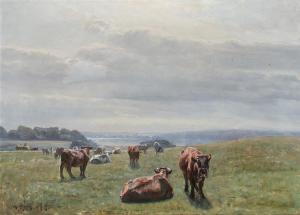 MOLS Niels Pedersen 1859-1921,Field with grazing cows,2007,Bruun Rasmussen DK 2024-03-18