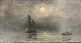 Mols Robert Charles Gustave Laurens 1848-1903,Bateau au crépuscule,1888,Neret-Minet FR 2021-04-23