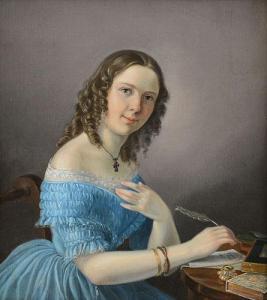 MOLTENI Giuseppe 1800-1867,Ritratto di giovane donna,1844,Meeting Art IT 2022-03-12