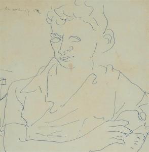 MOLVIG John 1923-1970,Self Portrait,1952,Leonard Joel AU 2015-06-23