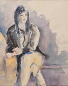 MONAGHAN Samuel R 1900-1900,SEATED GIRL,Ross's Auctioneers and values IE 2020-08-12