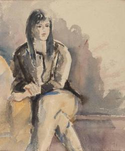 MONAGHAN Samuel R 1900-1900,SEATED GIRL,Ross's Auctioneers and values IE 2013-04-03
