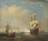 MONAMY Peter 1681-1749,A flagship arriving at her anchorage to join the s,Christie's GB 2003-06-10