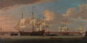 MONAMY Peter 1681-1749,Colliers lying in the Thames at Deptford and unloa,Bonhams GB 2024-04-24