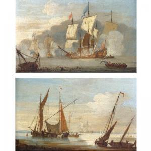 MONAMY Peter 1681-1749,the battle of solebay, 28th may 1672; shipping at ,1710,Sotheby's 2006-12-14