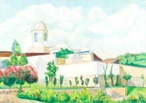 MONASTERIOS Rafael 1884-1961,Paredes y torre. Santa Rosa. Barquisimeto,1961,Odalys VE 2023-03-26
