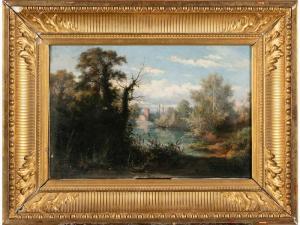 MONCERET Jean Pierre 1813-1888,Paysage à la rivière,Hôtel des ventes d'Avignon FR 2019-06-22
