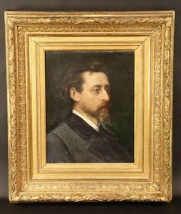 MONCHABLON Alphonse Xavier 1835-1907,Portrait d'homme,1883,Auxerre Enchères FR 2022-04-10