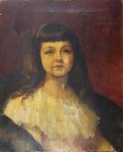 MONCHABLON Alphonse Xavier,Portrait de fillette,1897,Saint Germain en Laye encheres-F. Laurent 2018-12-02