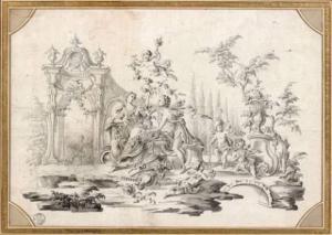 MONDON François Thomas,Composition rocaille,1750,Aguttes FR 2009-06-09