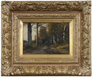 MONDRIAAN Frits, Frederic H 1853-1932,Birches by a Forest Track,1916,Brunk Auctions US 2021-05-18