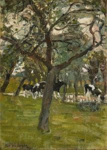 MONDRIAN Piet 1872-1944,Trees and Cows Along a Stream,1895-1897,Sotheby's GB 2023-11-14
