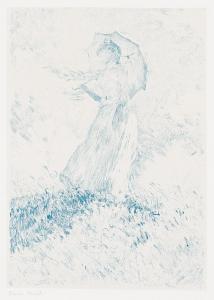 MONET Claude # THORNLEY George W,Femme à l'ombrelle (Suzanne Hosched,1908,Swann Galleries 2023-05-11