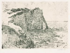 MONET Claude # THORNLEY George W,Les Falaise dans la mer,1894,Swann Galleries US 2021-05-06