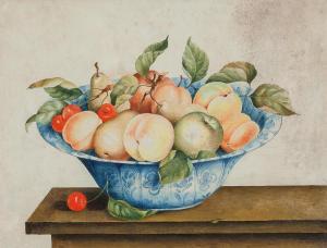 Monfort Octavianus 1646-1696,Natura morta con piatto di mele, pesche, pere e ,Wannenes Art Auctions 2014-05-28