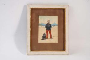 MONGE Jules 1855-1934,Soldat et chien,Sadde FR 2023-02-25