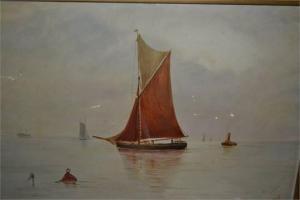 MONGER R,marine scapes with sailing barges,Lawrences of Bletchingley GB 2015-07-21