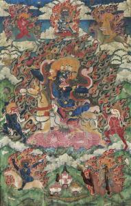 MONGOLIAN SCHOOL,A Thangka of Magzor Gyalmo,1999,Christie's GB 2017-03-14