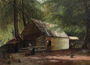 MONIES David 1812-1894,At an inn in the Deer Garden, north of Copenhagen,Bruun Rasmussen 2023-02-13