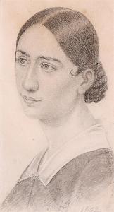 MONIES David,Portræt af skuespillerinden Johanne Luise Heiberg,1846,Bruun Rasmussen 2016-11-07