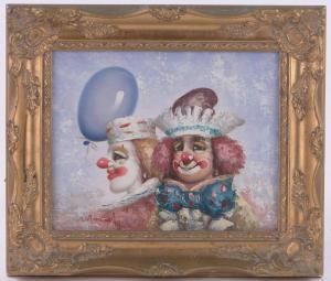 MONINET William 1937-1999,2 clowns,Burstow and Hewett GB 2017-03-29