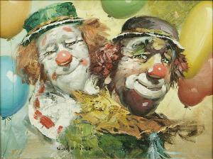 MONINET WILLIAM 1937-1999,Two Clowns,Susanin's US 2016-01-16