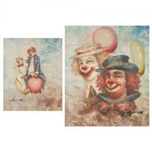 MONINET WILLIAM 1937-1999,views of clowns,Eastbourne GB 2016-12-10
