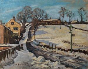 Monkman Percy 1892-1986,Winter lane scene,Capes Dunn GB 2023-01-24