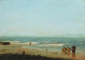 MONLÉON Y TORRES Rafael 1847-1900,Beach scene with figure,1863,Peter Wilson GB 2020-10-15