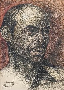 MONLEÓN MANUEL,Retrato de Miguel Hernández en la cárcel de Benalú,1939,Subastas Segre 2015-12-15