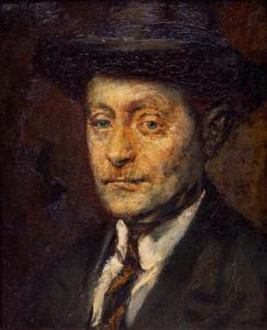 MONNICKENDAM Martin 1874-1943,A portrait of a man with a hat,1920,Venduehuis NL 2021-11-21