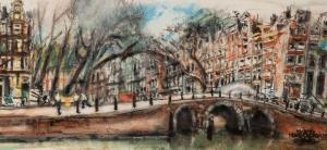 MONNICKENDAM Martin 1874-1943,Herengracht hoek Leidsegracht (Corner,1940,AAG - Art & Antiques Group 2019-06-17