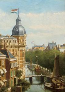 MONNICKENDAM Maurits 1863-1902,Doelenhotel, Amsterdam,1890,Christie's GB 2003-01-21