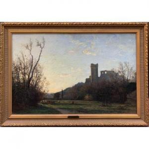 MONNIER Charles 1837-1875,Paesaggio con castello,Il Ponte Casa D'aste Srl IT 2021-05-11