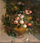 MONNOYER Jean Baptiste 1636-1699,Vase of Flowers with Parrot,1669,Stahl DE 2017-04-29