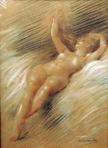 MONOD Lucien Hector 1867-1957,French Female Nude,Rowley Fine Art Auctioneers GB 2015-11-18