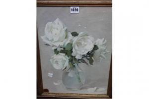 MONOD Lucien 1800-1900,Still life of white roses,Bellmans Fine Art Auctioneers GB 2015-08-05