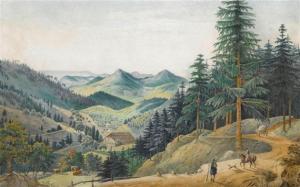 monogrammist mr,View of a hilly landscape with farm and figures,Galerie Koller CH 2011-03-28