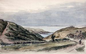 MONRO Alexander 1802-1844,Looking towards Port du Moulin, Sark,1842,Martel Maides GB 2013-03-14