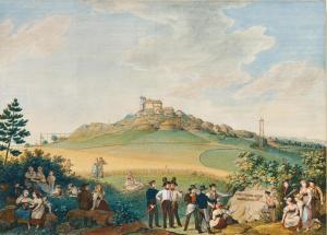 MONSORNO Johannes Maria,The fortification on Pöstlingberg near Linz,1832,Palais Dorotheum 2024-03-28