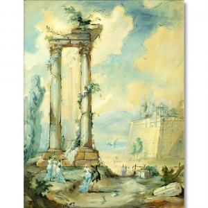 Montagu Roderic 1907-2001,View of Ancient Ruins,1960,Kodner Galleries US 2018-07-18