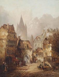 MONTAGUE Alfred 1832-1883,At the gates of the cathedral close,Christie's GB 2013-03-13