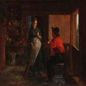 MONTAN Anders 1845-1917,Kitchen interior with a flirting couple,Bruun Rasmussen DK 2013-05-20