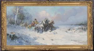 MONTANARI Guido 1933-2004,Troika in the Snow,20th century,Tooveys Auction GB 2021-06-23
