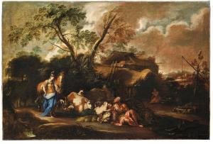 MONTANINI Pietro 1626-1689,Erminia and the Shepherds,Palais Dorotheum AT 2024-12-19