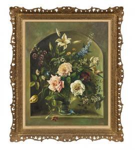 MONTEFIORE Cynthia,Still Life of Lilies, Roses and Larkspur, Within a,New Orleans Auction 2017-01-29