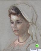 MONTEITH Harriet F 1903-1975,Portrait of Girl,Wickliff & Associates US 2015-03-28